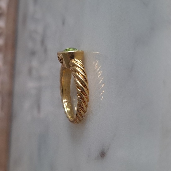 Vintage David Yurman 18K gold and peridot ring - Picture 3 of 16
